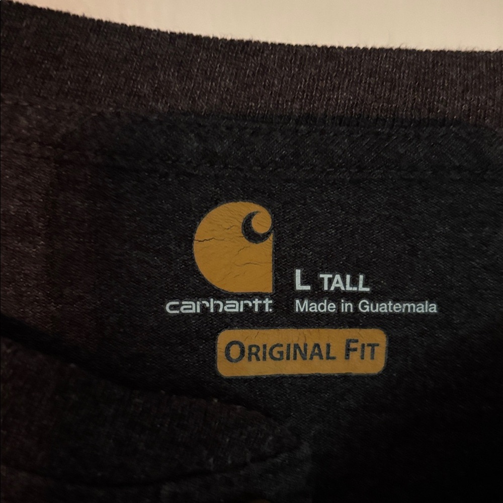 Carhartt Men's Long-Sleeve Henley in Dark Charcoal